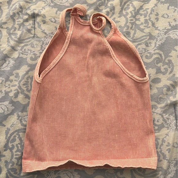 🍁SOLD🍁FP  Happiness Runs Long Crop Tank Top Sz. M/L Color: Soft Pink - Picture 2 of 4